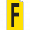 Foglio n. 1 etichette adesive G/N lettera F