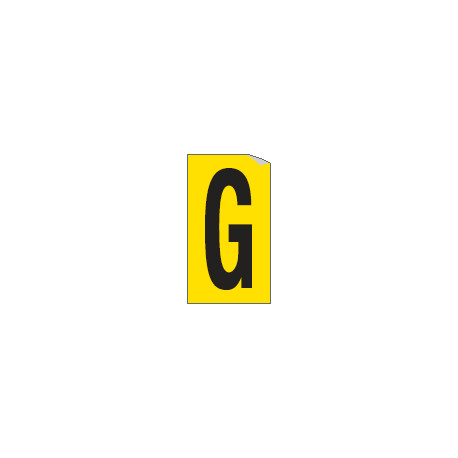 Foglio n. 1 etichette adesive G/N lettera G