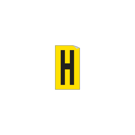 Foglio n. 1 etichette adesive G/N lettera H