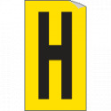 Foglio n. 1 etichette adesive G/N lettera H