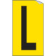 Foglio n. 1 etichette adesive G/N lettera L
