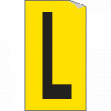 Foglio n. 1 etichette adesive G/N lettera L