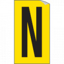Foglio n. 1 etichette adesive G/N lettera N