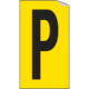Foglio n. 1 etichette adesive G/N lettera P