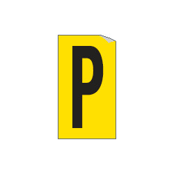 Foglio n. 1 etichette adesive G/N lettera P
