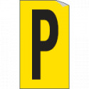 Foglio n. 1 etichette adesive G/N lettera P