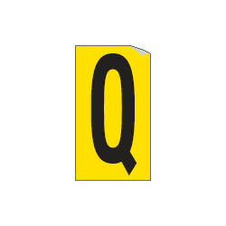 Foglio n. 1 etichette adesive G/N lettera Q