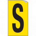 Foglio n. 1 etichette adesive G/N lettera S