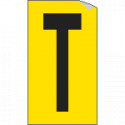 Foglio n. 1 etichette adesive G/N lettera T