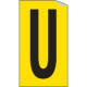 Foglio n. 1 etichette adesive G/N lettera U