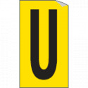 Foglio n. 1 etichette adesive G/N lettera U