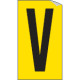 Foglio n. 1 etichette adesive G/N lettera V