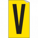 Foglio n. 1 etichette adesive G/N lettera V