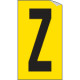 Foglio n. 1 etichette adesive G/N lettera Z