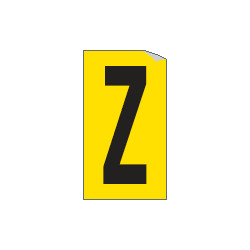 Foglio n. 1 etichette adesive G/N lettera Z