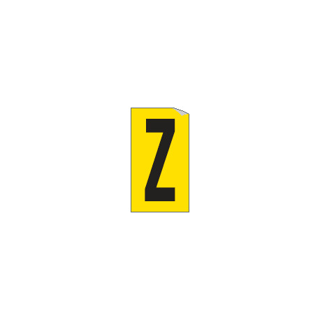 Foglio n. 1 etichette adesive G/N lettera Z