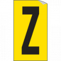 Foglio n. 1 etichette adesive G/N lettera Z