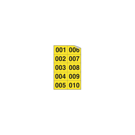 Numeri autoadesivi in kit numeri da n. 001-500
