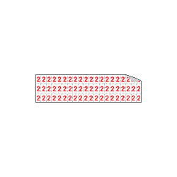 Foglio n. 60 numeri autoadesivi B/R numero 2
