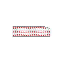 Foglio n. 60 etichette adesive B/R lettera Z