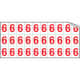 Foglio n. 30 numeri autoadesivi B/R numero 6/9