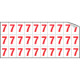 Foglio n. 30 numeri autoadesivi B/R numero 7
