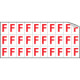 Foglio n. 30 etichette adesive B/R lettera F