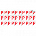 Foglio n. 30 etichette adesive B/R lettera P