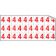 Foglio n. 30 numeri autoadesivi B/R numero 4