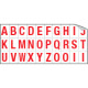 Foglio n. 30 etichette adesive B/R letter. da A a Z