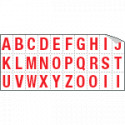 Foglio n. 30 etichette adesive B/R letter. da A a Z