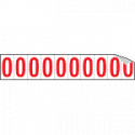 Foglio n. 10 numeri autoadesivi B/R lettera o num. 0