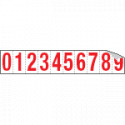 Foglio n. 10 numeri autoadesivi B/R numeri da 0 a 9