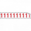 Foglio n. 10 numeri autoadesivi B/R numero 1