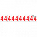 Foglio n. 10 numeri autoadesivi B/R numero 4