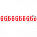 Foglio n. 10 numeri autoadesivi B/R numero 6 o 9