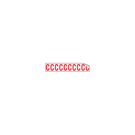 Foglio n. 10 etichette adesive B/R lettera C