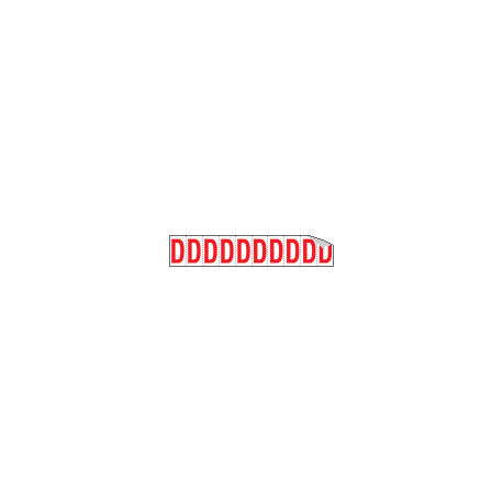Foglio n. 10 etichette adesive B/R lettera D