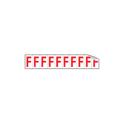 Foglio n. 10 etichette adesive B/R lettera F