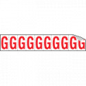 Foglio n. 10 etichette adesive B/R lettera G