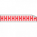 Foglio n. 10 etichette adesive B/R lettera H