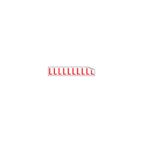 Foglio n. 10 etichette adesive B/R lettera L