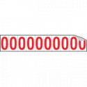 Foglio n. 10 etichette adesive B/R lettera O