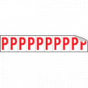 Foglio n. 10 etichette adesive B/R lettera P