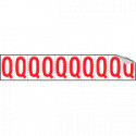 Foglio n. 10 etichette adesive B/R lettera Q