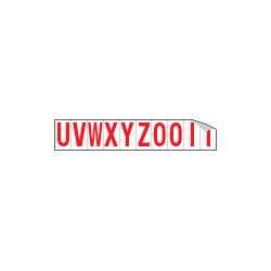 Foglio n. 10 etichette adesive B/R lett. da U a Z