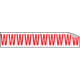 Foglio n. 10 etichette adesive B/R lettera W