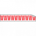 Foglio n. 10 etichette adesive B/R lettera W