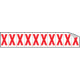 Foglio n. 10 etichette adesive B/R lettera X