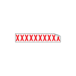 Foglio n. 10 etichette adesive B/R lettera X